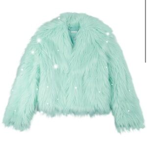 Taylor Swift Mint Faux Fur Jacket